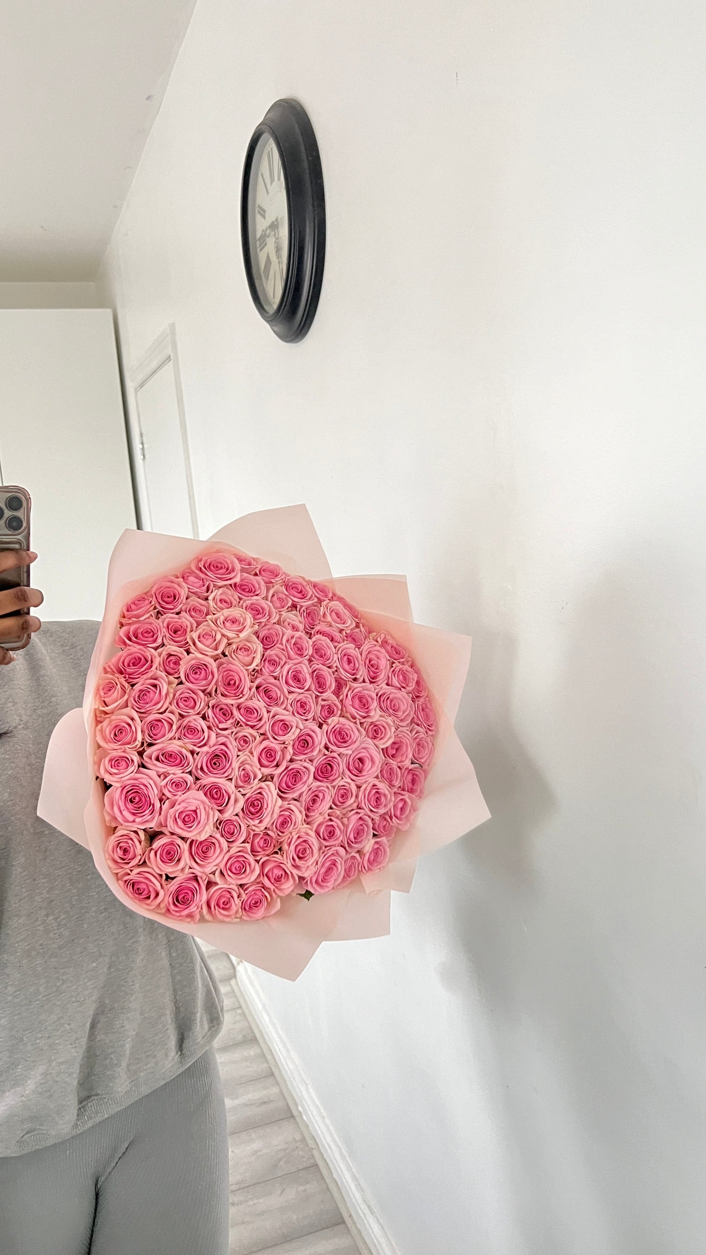 100 Pink Rose Bouquet