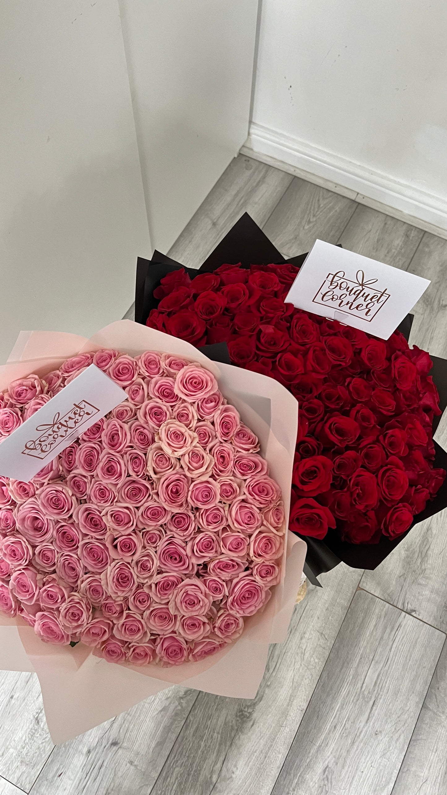 100 Pink Rose Bouquet