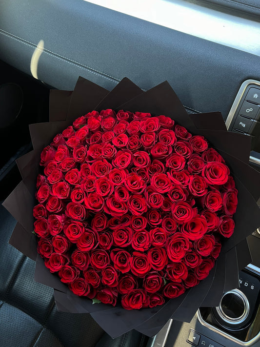 100 Classic Red Rose Bouquet