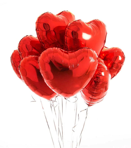 5 heart balloons (London collection/delivery only)