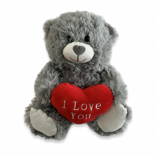 25cm Grey ‘I Love You’ Teddy Bear